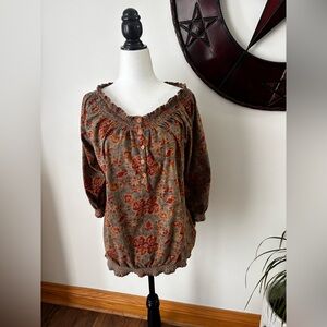 Ralph Lauren Jeans Co. Floral Shirt in a Cottage Core Design… Size XL